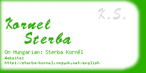 kornel sterba business card